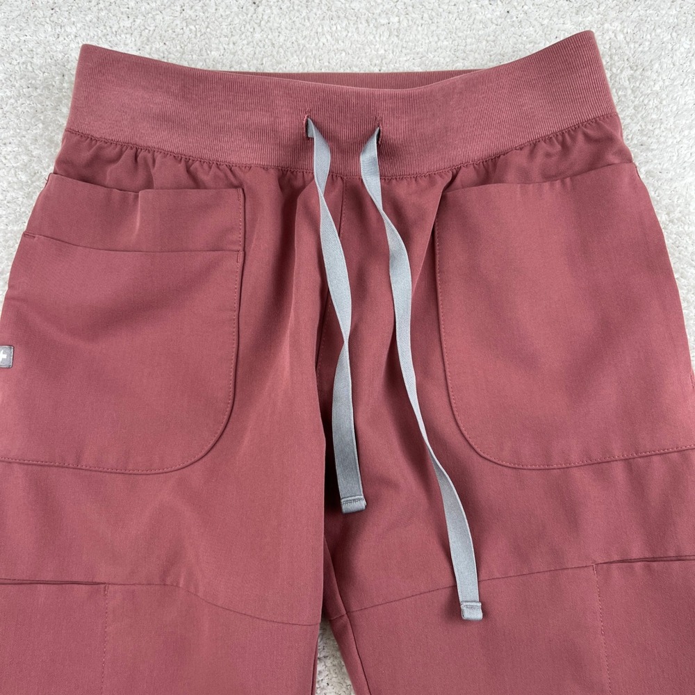 FIGS Zamora Jogger Scrub Pants Women XXS Lot of 2 Teal Rosewood Tech Healthcare - Picture 15 of 16